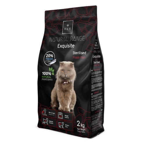 Rex Natural Range Exquisite Sterilised Cat – Fresh Fish friss halhúsos macskaeledel 2 kg