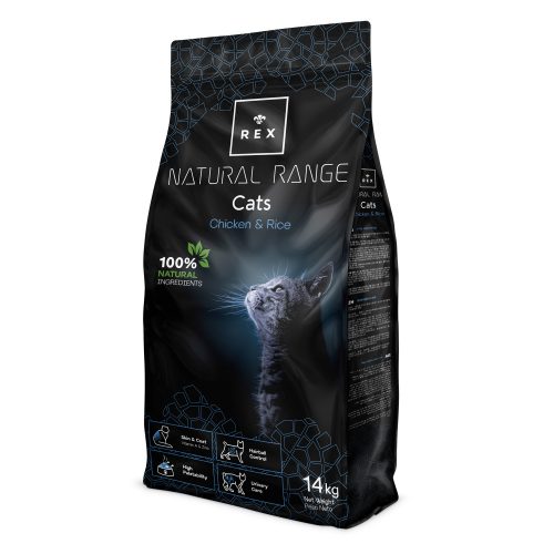 Rex Natural Range Adult Cat – Chicken & Rice csirkés rizses gazdaságos macskaeledel 14 kg