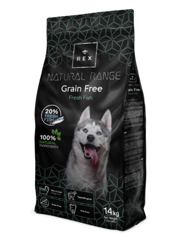 Rex Natural Range Grain Free Fresh Fish – hipoallergén gabonamentes halas szárazeledel 14 kg kutyáknak