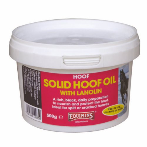 Solid Hoof Oil with Lanolin – Lanolinos fekete színű patazsír gyógyhatású készítmény 500 g lovaknak