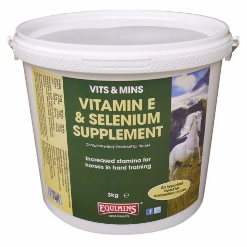 Vitamin E & Selenium Supplement – E-vitamin, szelén és lizin kiegészítő por 1,5 kg vödör lovaknak