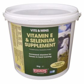   Vitamin E & Selenium Supplement – E-vitamin, szelén és lizin kiegészítő por 3 kg vödör lovaknak