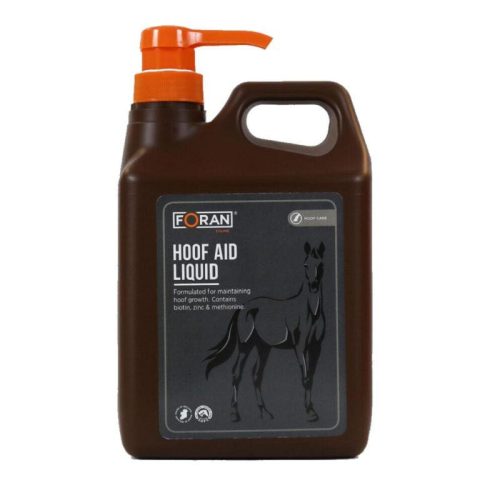 FORAN HOOF AID LIQUID, 2.5 L Biotinban gazdag pata erősítő folyadék napi alkalmazás céljára.