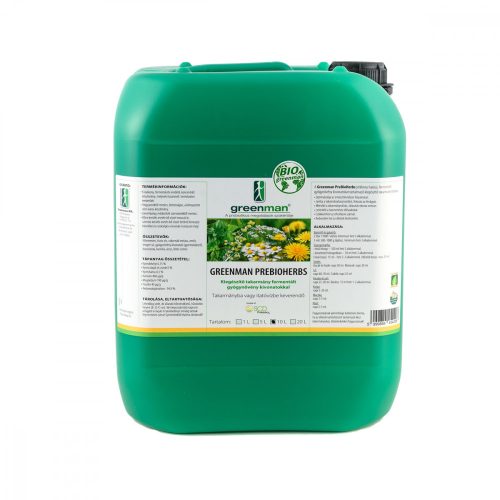 GREENMAN PREBIOHERBS, gyógynövény kivonatú készítmény, lovaknak is, 10 liter