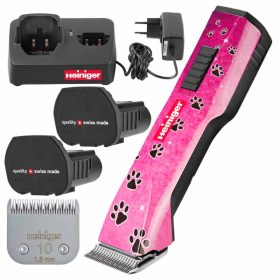   Heiniger Saphir Pink nyírógép 2 akkumulátorral és nyírófejjel