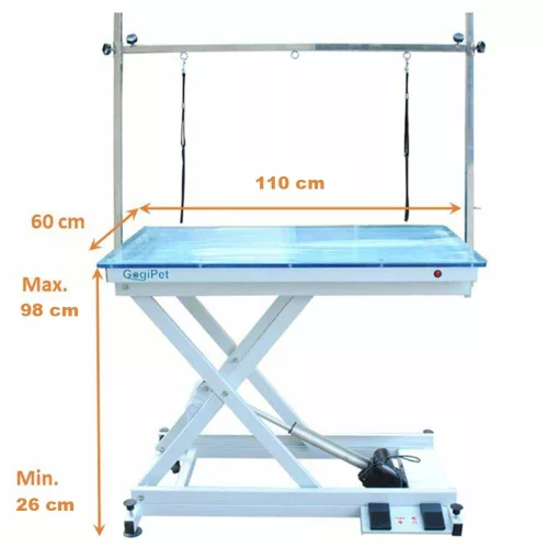 GogiPet Super Delux kozmetikai asztal világított asztallappal, teljes felszereltséggel