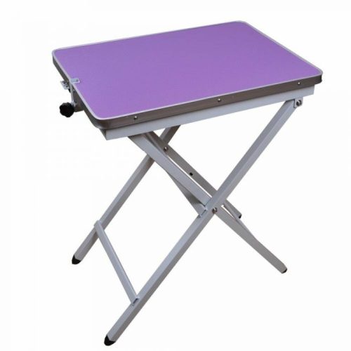 Kutyakozmetikai asztal, ápoló asztal lila, összecsukható 60x45 cm